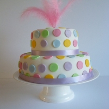Pastel dotty cake.JPG